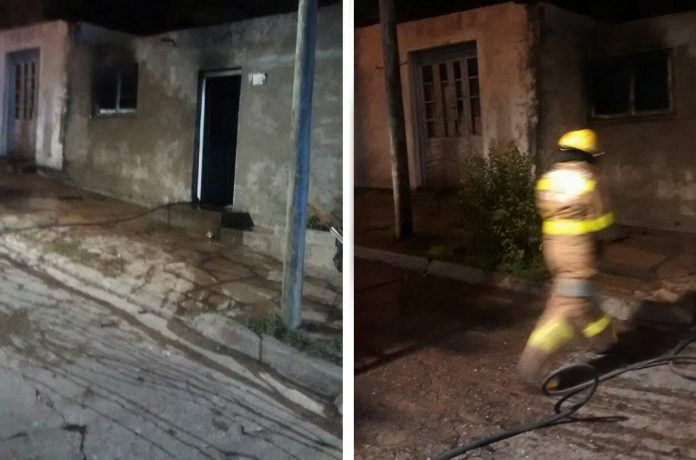El incendio se devoró parte de la vivienda