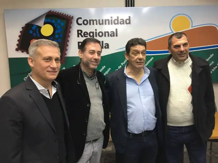 Avilés junto al intendente Arduh en La Falda