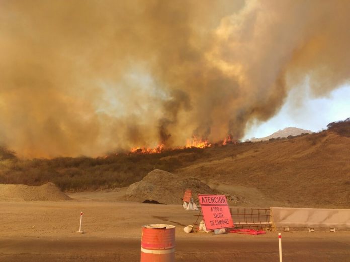 rutas cortada incendio