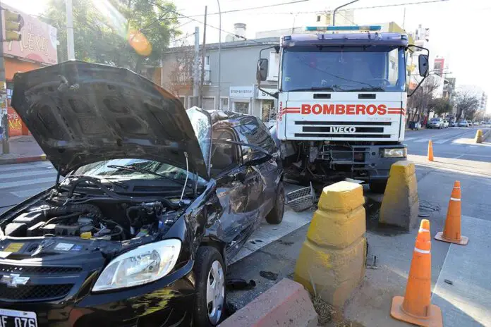 choque con bomberos