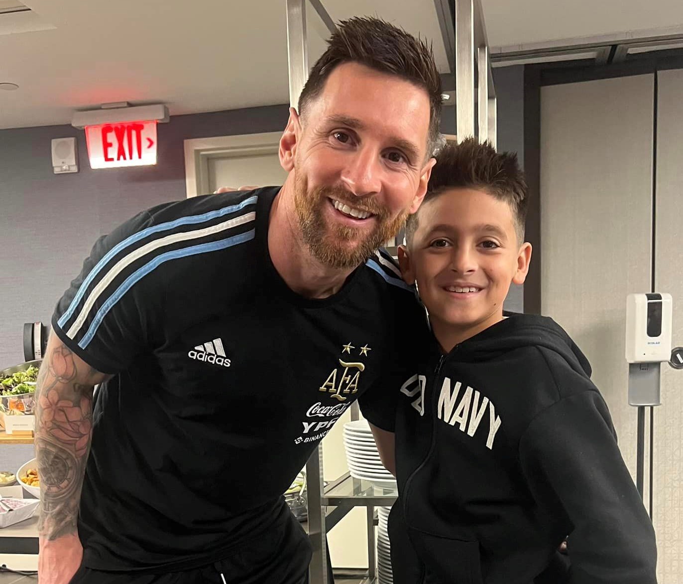 Conocer a Messi, el sueño cumplido de un niño de Carlos Paz radicado en Miami