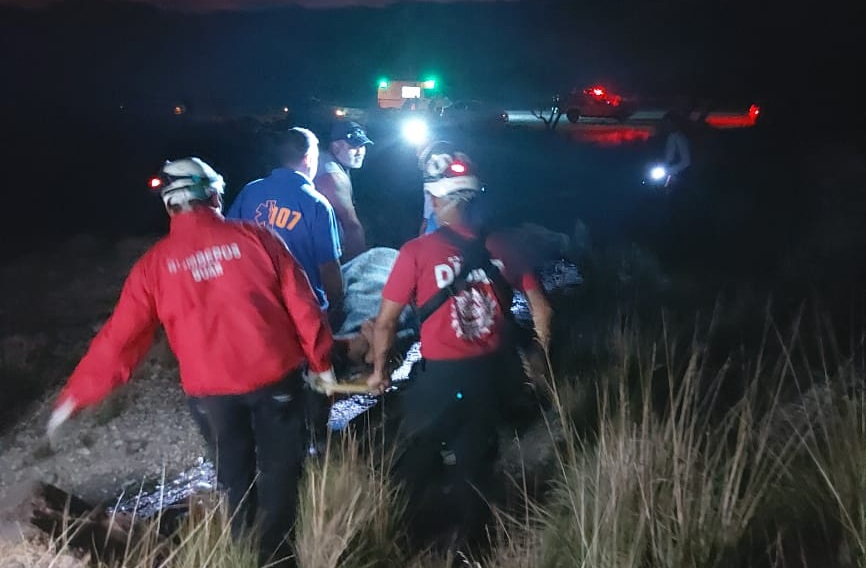 Rescataron a una mujer que se accidentó en un arroyo cercano al Camino de Altas Cumbres