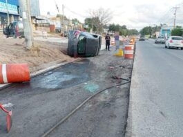 Bialet Massé: Chocaron, uno de los autos tumbó y su conductor terminó en el hospital