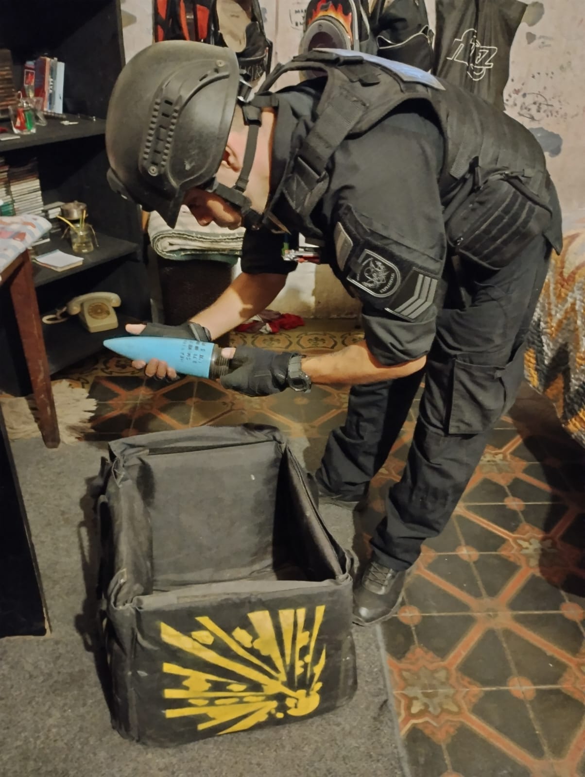 Encontraron un peligroso artefacto explosivo en un baldío