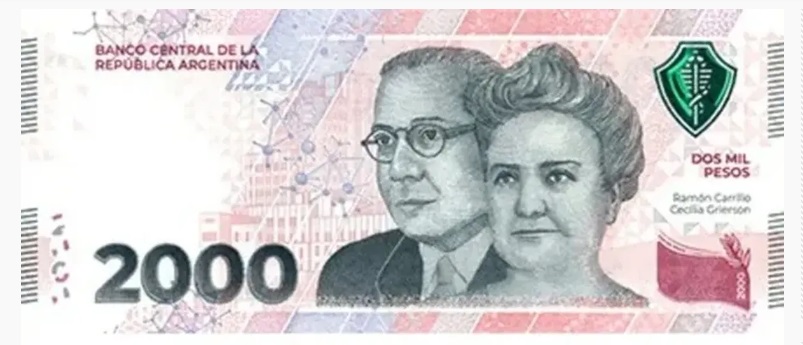 Pagan $80.000 al afortunado propietario de este billete de 2 mil pesos argentinos
