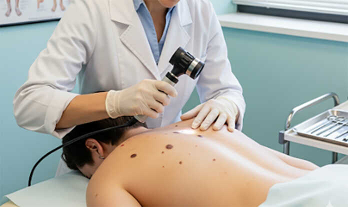 detección cáncer de piel ilustrativo