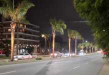 Carlos Paz se iluminó de amarillo en homenaje a las víctimas de siniestros viales