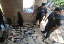 Más de 500 plantas de marihuana y un arsenal en La Paz: dos detenidos