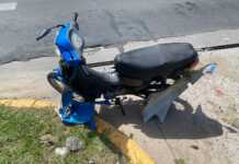 Fuerte choque en barrio Sol y Río dejó un motociclista herido