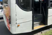 Costa Azul: una mujer de 83 años resultó herida al quedar atrapada en la puerta de un colectivo urbano