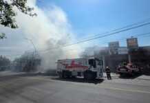 Voraz incendio en el refugio nocturno Cura Brochero