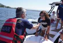 Seguridad Náutica: El Ministro de Seguridad realizó controles en el Lago San Roque