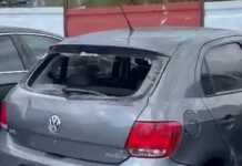 Video: La piedra destrozó los cristales de los autos estacionados en el aeropuerto de Córdoba