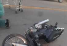 Un joven resultó herido tras caerse de una moto en Santa Rita