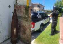 Hallaron un proyectil de artillería en una casa de Costa Azul