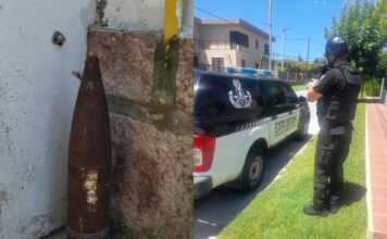 Hallaron un proyectil de artillería en una casa de Costa Azul
