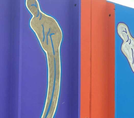 Artistas pintaron el mural en homenaje a los Premios Carlos