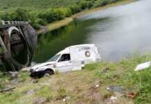 Cayó con su camioneta desde un puente en Villa del Dique