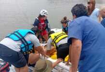 De la tabla al hospital: accidente náutico en el dique Los Molinos