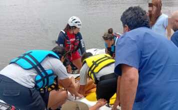 De la tabla al hospital: accidente náutico en el dique Los Molinos
