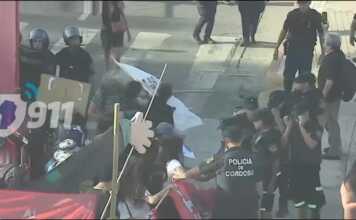 Incidentes en Córdoba: tres detenidos y diez policías asistidos durante la marcha contra la reforma laboral