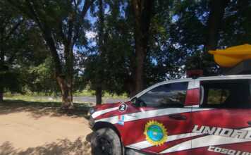Rescate en el río Cosquín: bomberos salvaron a un niño arrastrado por la creciente