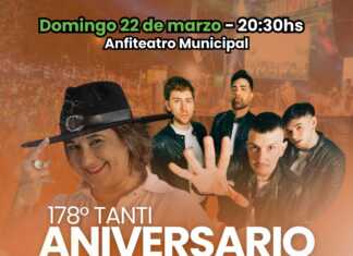 Gran fiesta en el Anfiteatro Municipal: Tanti celebra su 178° aniversario