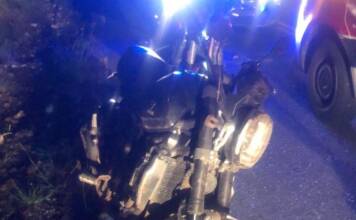 Motociclista despistó en la ruta E-96 y fue hospitalizado