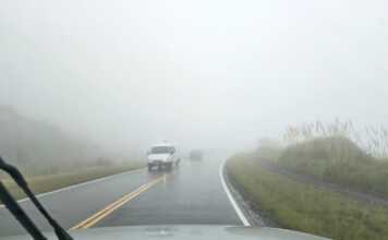 Densa niebla cubre el Camino de las Altas Cumbres: piden precaución para circular