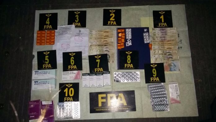 Las pastillas en poder del hombre