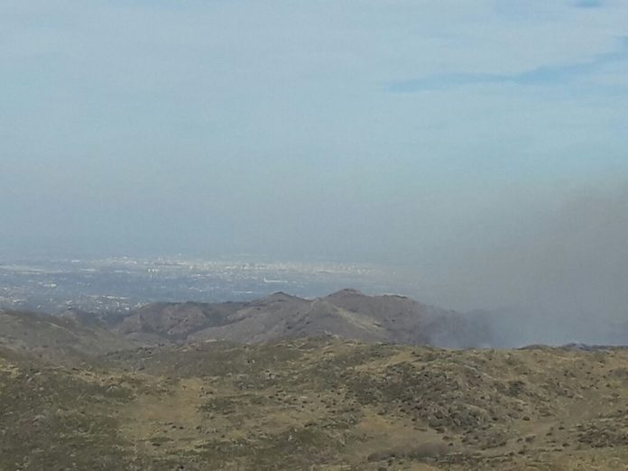 El incendio visto desde el aire. Foto: La Voz