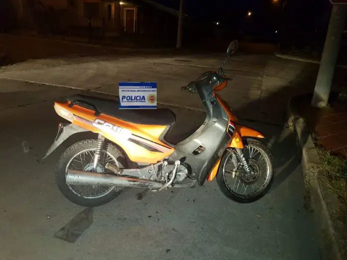 La moto secuestrada