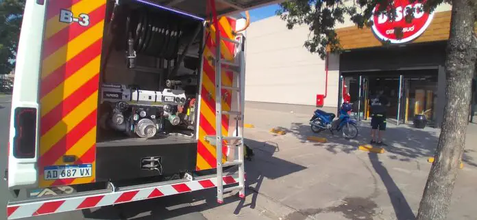 Principio de incendio en disco