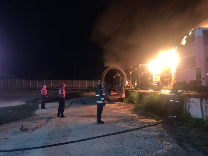 incendio flecha bus