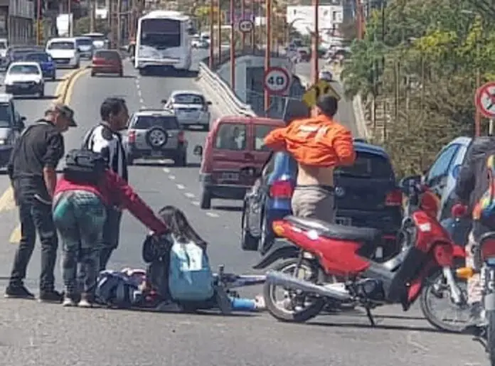 choque moto bici uruguay