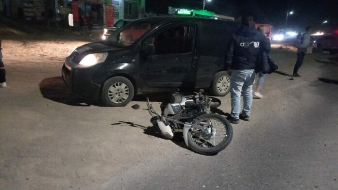 choque cubo y moto en ruta 38