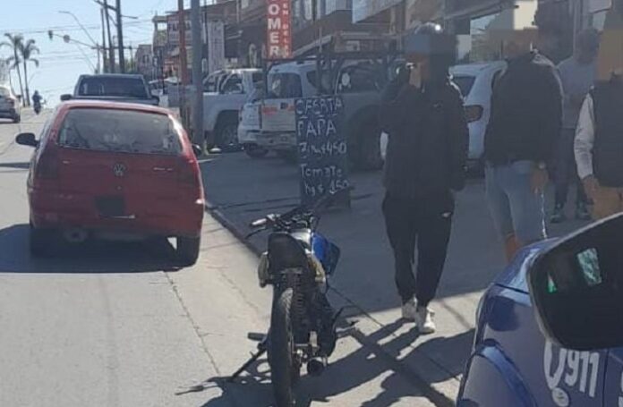 choque moto auto menor cárcano