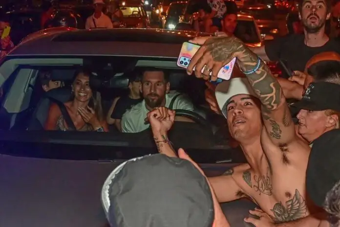 messi en fiesta
