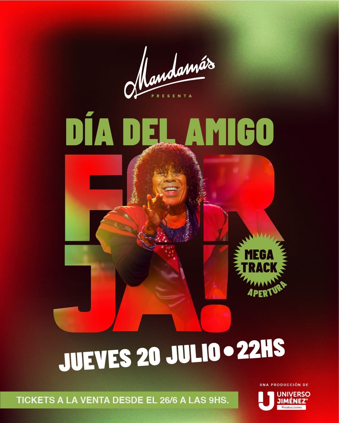 La Mona Jiménez vuelve a Forja para festejar el Da del Amigo