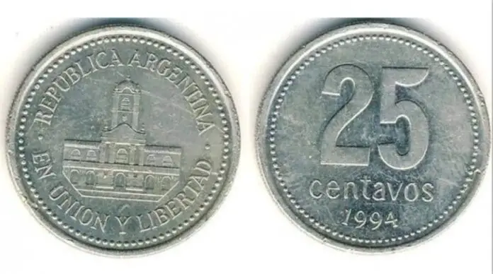 monedas 25 centavos