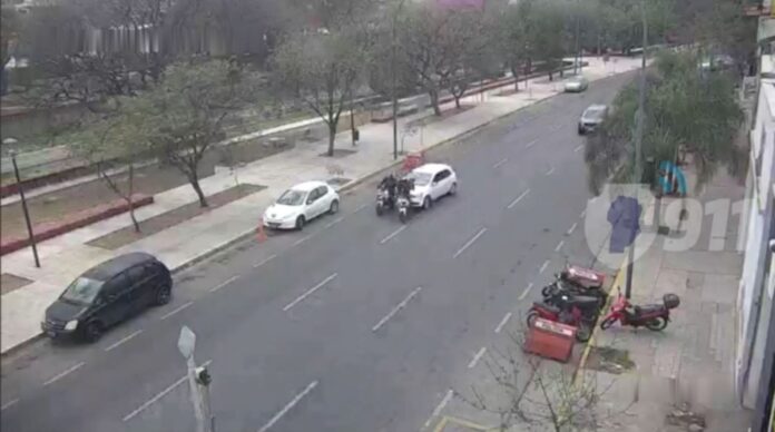 Accidente policias en moto