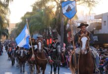 Los gauchos ya están listos para desfilar y saludar a la patrona de Carlos Paz