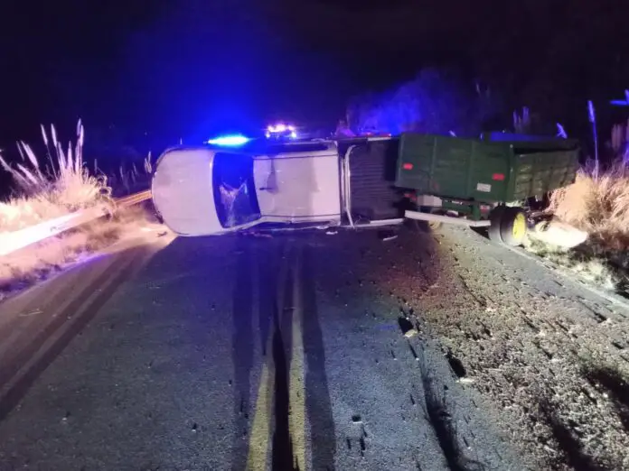 camioneta volcada