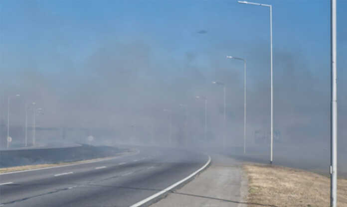 incendio en Autopista