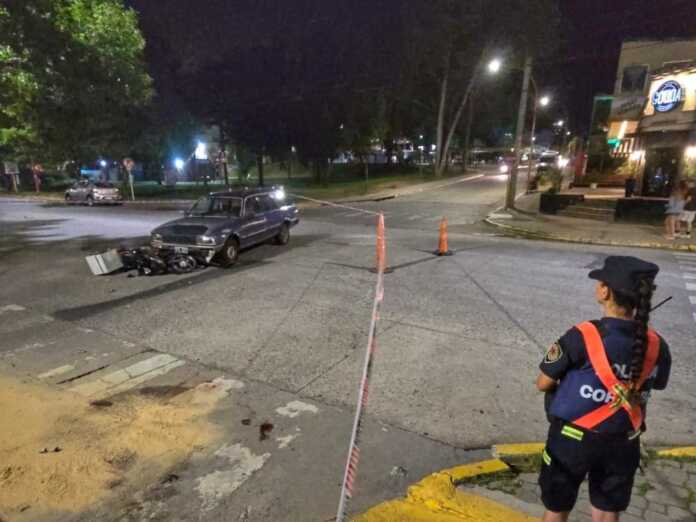 accidente en el centro