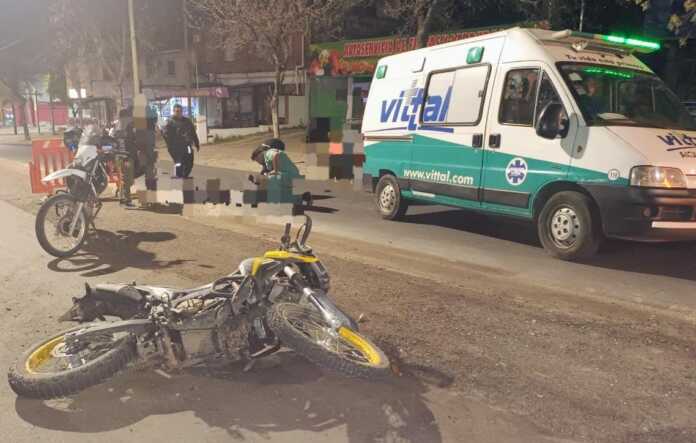 motociclista herido en Cárcano