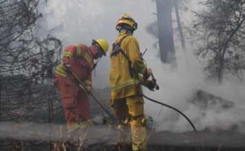 Bomberos sofocaron un incendio de campos en la Escuela de Aviación