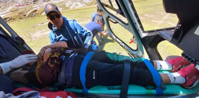 mujer rescatada en Champaquí