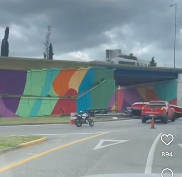 captura del incidente vial