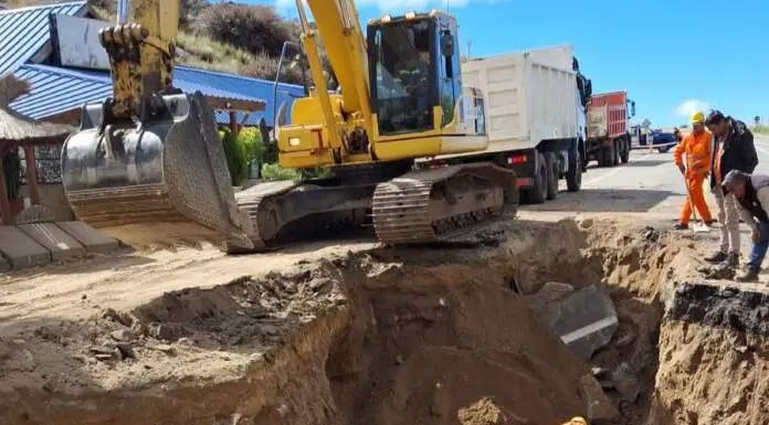 Socavón y ruta cortada: Siguen los trabajos para reparar el camino de las Altas Cumbres